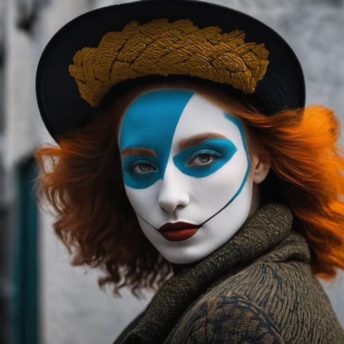 harlequin,mime artist,the carnival of venice,face paint,la catrina,swiss guard,pierrot,bodypainting,mystique,catrina calavera,rodeo clown,la calavera catrina,breton,body painting,mime,bodypaint,basler fasnacht,painted lady,triggerfish-clown,cirque du soleil,Art,Artistic Painting,Artistic Painting 05