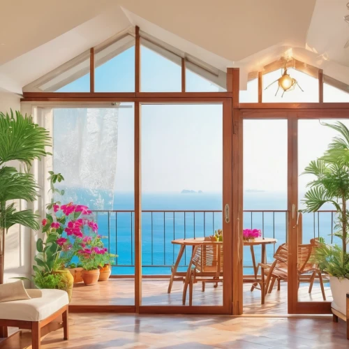 window with sea view,tropical house,ocean view,holiday villa,seaside view,window treatment,beautiful home,fisher island,breakfast room,window frames,wooden windows,beach house,french windows,window film,home interior,window view,cabana,plantation shutters,florida home,bay window,Illustration,Japanese style,Japanese Style 19