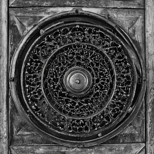 circular ornament,iron door,old door,church door,round window,garden door,islamic pattern,wall plate,panel,home door,details architecture,bell plate,wooden door,doorknob,ship's wheel,steel door,ceramic hob,floral ornament,kaaba,the door,Illustration,Retro,Retro 06