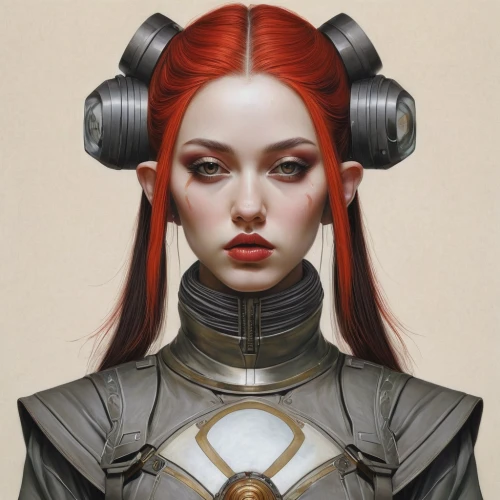 darth talon,princess leia,transistor,sci fiction illustration,fantasy portrait,inductor,cyborg,fantasy art,imperial,cybernetics,cg artwork,sci fi,head woman,steampunk,streampunk,han thom,droid,fantasy woman,republic,red chief,Illustration,Realistic Fantasy,Realistic Fantasy 07