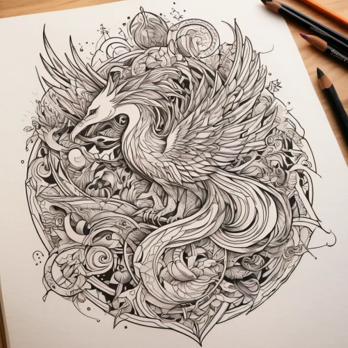 chinese dragon,dragon design,dragon,wyrm,painted dragon,phoenix rooster,line art wreath,line art animals,nine-tailed,gryphon,golden dragon,line art animal,dragon of earth,dragon li,charcoal nest,hand-drawn illustration,pen drawing,ornamental bird,dragons,dragon boat,Art,Artistic Painting,Artistic Painting 35