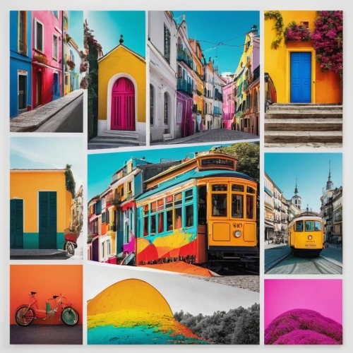 colorful city,houses clipart,lisboa,colorful facade,portugal,colorfull,lisbon,colorful life,saturated colors,colorful background,colorfulness,splendid colors,background colorful,picture puzzle,guanajuato,the lisbon tram,the colors,vibrant color,pop art colors,seville,Photography,Black and white photography,Black and White Photography 01