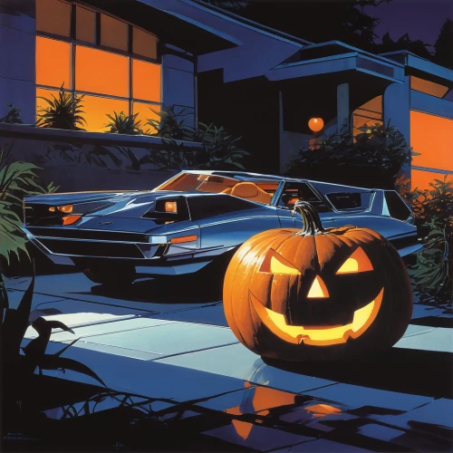 halloween car,halloween poster,old halloween car,jack-o'-lanterns,halloween scene,retro halloween,jack-o-lanterns,halloween illustration,halloween truck,jack-o'-lantern,jack o'lantern,halloween pumpkins,jack o lantern,halloween and horror,jack-o-lantern,halloween travel trailer,pumpkin carving,halloween pumpkin,halloween background,hallowe'en,Conceptual Art,Sci-Fi,Sci-Fi 23