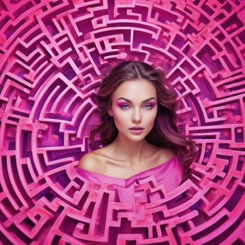 maze,pink squares,spiral background,magenta,pink background,hex,deep pink,photoshop manipulation,spiral,color pink,colorful spiral,vertigo,ipê-rosa,torus,flower wall en,pink-purple,jigsaw puzzle,digital compositing,pink vector,kaleidoscope,Illustration,Realistic Fantasy,Realistic Fantasy 20