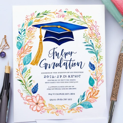 graduate,graduate hat,wedding invitation,floral border paper,graduation cap,hand lettering,frame border illustration,watercolor floral background,birthday invitation template,graduate silhouettes,coloring for adults,tassel gold foil labels,graphic design studio,graduation,graduation day,mortarboard,birth announcement,paper flower background,june celebration,coloring book for adults,Illustration,Paper based,Paper Based 09