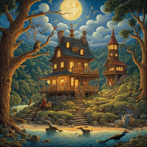 witch's house,witch house,house in the forest,fairy tale castle,fantasy picture,the haunted house,tree house,fairy house,children's fairy tale,cottage,treehouse,fairytale castle,crooked house,haunted castle,ancient house,fantasy landscape,fairy tale,haunted house,house with lake,fantasy art,Conceptual Art,Daily,Daily 33