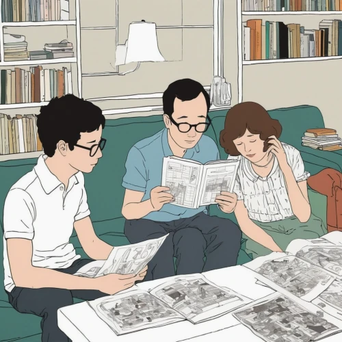 studio ghibli,people reading newspaper,newspaper reading,newspapers,coloring,reading the newspaper,colouring,readers,coloring for adults,newsprint,reading glasses,children studying,birch family,high fidelity,herring family,reading,kids illustration,e-book readers,newsgroup,purslane family,Illustration,Vector,Vector 10