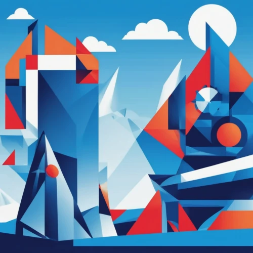 container cranes,nautical banner,sailboats,sailing boats,wpap,offshore wind park,vector graphic,vector graphics,low-poly,low poly,french digital background,panoramical,abstract retro,flags and pennants,harbor cranes,adobe illustrator,chevron,industrial landscape,vector design,regatta,Illustration,Vector,Vector 17