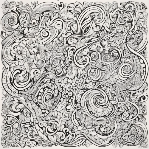 paisley pattern,indian paisley pattern,paisley digital background,whirlpool pattern,swirls,paisley,coloring page,vector spiral notebook,floral pattern paper,megamendung batik pattern,coral swirl,zentangle,vector pattern,tangle,swirl,batik design,seamless pattern repeat,coloring pages,tessellation,seamless pattern,Illustration,Black and White,Black and White 05