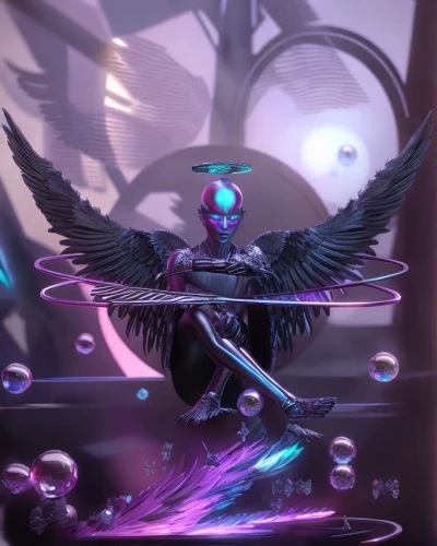 archangel,nebula guardian,the archangel,raven rook,astral traveler,angel of death,wing purple,3d crow,black angel,raven sculpture,rosa 'the fairy,fallen angel,dark angel,iridescent,raven bird,uriel,garuda,show off aurora,the hummingbird hawk-purple,business angel,Common,Common,Game