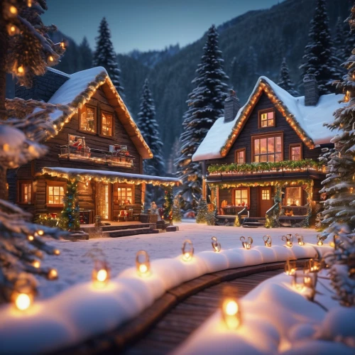 christmas landscape,winter village,winter house,christmas scene,warm and cozy,nordic christmas,winter wonderland,christmas village,the cabin in the mountains,christmas town,christmas house,alpine village,winter magic,the holiday of lights,log cabin,beautiful home,christmas snowy background,christmas light,chalet,winter dream,Photography,General,Sci-Fi
