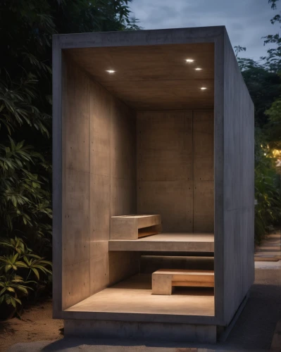 cubic house,wooden sauna,archidaily,cube house,japanese architecture,exposed concrete,frame house,sauna,wood doghouse,corten steel,timber house,outdoor bench,bus shelters,inverted cottage,concrete blocks,outdoor structure,writing desk,cement block,outhouse,modern minimalist bathroom,Photography,Artistic Photography,Artistic Photography 04