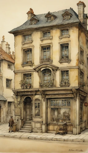 watercolor paris,arles,watercolor paris shops,watercolor paris balcony,old town house,reims,watercolor shops,old houses,l'isle-sur-la-sorgue,town house,facade painting,old architecture,aix-en-provence,doll's house,partiture,honfleur,apartment house,montmartre,townhouses,watercolor tea shop,Illustration,Paper based,Paper Based 29