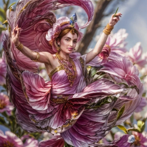 rosa 'the fairy,flower fairy,faery,radha,rosa ' the fairy,hare krishna,lilac hibiscus,blossoming apple tree,pink hibiscus,apple blossoms,lilac blossom,faerie,garden fairy,girl in flowers,fairies aloft,almond blossoms,fairy queen,fae,iranian nowruz,oriental painting