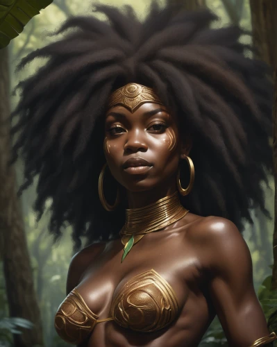 african woman,african american woman,fantasy portrait,afro-american,dryad,jaya,beautiful african american women,warrior woman,black woman,afro american,afroamerican,polynesian girl,chaka,afro american girls,african culture,nigeria woman,cleopatra,medusa,african,natura,Conceptual Art,Fantasy,Fantasy 01