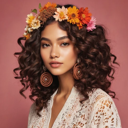 polynesian girl,floral with cappuccino,vintage floral,west indian jasmine,floral wreath,filipino,moana,indian jasmine,rosa curly,blooming wreath,beautiful girl with flowers,jasmine blossom,boho,flower garland,hula,polynesian,wreath of flowers,girl in a wreath,floral garland,floral,Photography,Fashion Photography,Fashion Photography 17