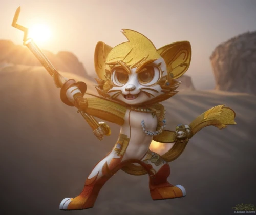 cat warrior,desert fox,sand fox,tiber riven,torch-bearer,adventurer,sun god,fennec,skylander giants,furta,golden sun,banjo bolt,simba,cub,child fox,sol,sunroot,scandia gnome,furry,tails,Common,Common,Natural