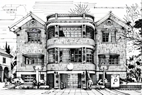 house drawing,multistoreyed,tenement,two story house,japanese architecture,model house,doll's house,art nouveau design,house facade,houses clipart,art nouveau,architect plan,facade painting,apartment house,garden elevation,multi-story structure,house front,an apartment,kirrarchitecture,asian architecture,Design Sketch,Design Sketch,None