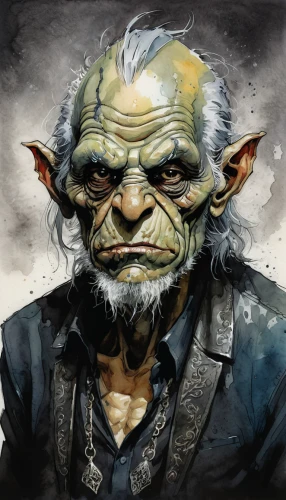 goblin,lokportrait,old man,elderly man,ork,old person,old age,tyrion lannister,dwarf sundheim,angry man,orc,old human,fgoblin,elderly person,merle black,fantasy portrait,green goblin,caricaturist,hag,merle,Illustration,Abstract Fantasy,Abstract Fantasy 18