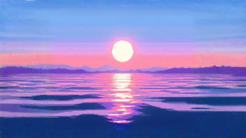 芦ﾉ湖,sea,ocean,sun,rising sun,sunrise,acid lake,dawn,sunset,reverse sun,coast sunset,uninhabited island,the sun has set,orb,horizon,sun moon,waveform,sun and sea,morning illusion,vapor