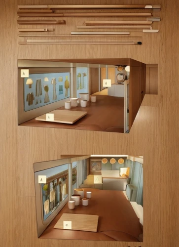 school design,japanese-style room,room divider,board room,examination room,wood mirror,conference room,meeting room,3d rendering,wooden windows,compartments,kitchen design,study room,cabinets,lecture room,under-cabinet lighting,modern office,sliding door,cabinetry,japanese restaurant,Commercial Space,Restaurant,South America Retro