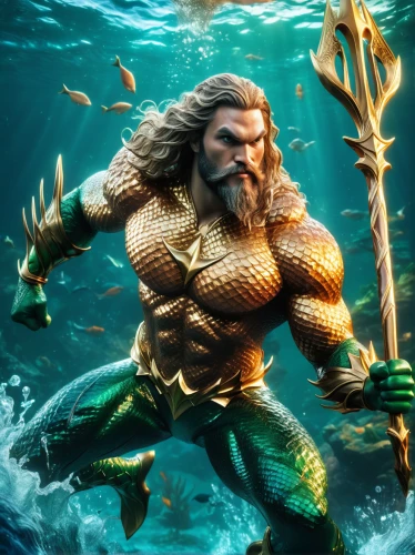 aquaman,sea god,god of the sea,merman,poseidon,poseidon god face,sea man,merfolk,mergus,the man in the water,aquatic herb,version john the fisherman,underwater background,moana,thorin,under sea,sea devil,tarzan,el mar,green mermaid scale,Conceptual Art,Fantasy,Fantasy 31