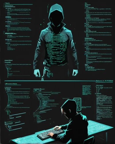 hacking,cyber,hacker,cyber crime,anonymous hacker,cyberspace,cybercrime,man with a computer,darknet,kasperle,coder,operator,vector infographic,cyber security,girl at the computer,computer freak,decrypted,cybersecurity,cybernetics,sci fiction illustration,Unique,Design,Character Design