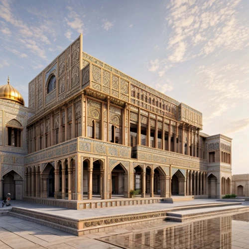 qasr al watan,university al-azhar,king abdullah i mosque,qasr al kharrana,al nahyan grand mosque,islamic architectural,qasr amra,umayyad palace,quasr al-kharana,al-askari mosque,alabaster mosque,iranian architecture,qasr azraq,persian architecture,al qudra,sultan qaboos grand mosque,grand mosque,azmar mosque in sulaimaniyah,sharjah,mosque hassan,Architecture,Small Public Buildings,Central Asian Traditional,Silk Road Style