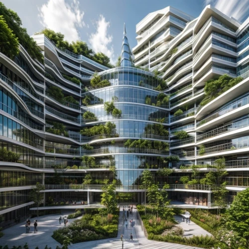 futuristic architecture,residential tower,eco-construction,urban design,autostadt wolfsburg,singapore,kirrarchitecture,urban towers,chinese architecture,modern architecture,glass building,mixed-use,barangaroo,sky apartment,smart city,arhitecture,singapore landmark,electric tower,solar cell base,glass facade,Architecture,Campus Building,Futurism,Nature Modern