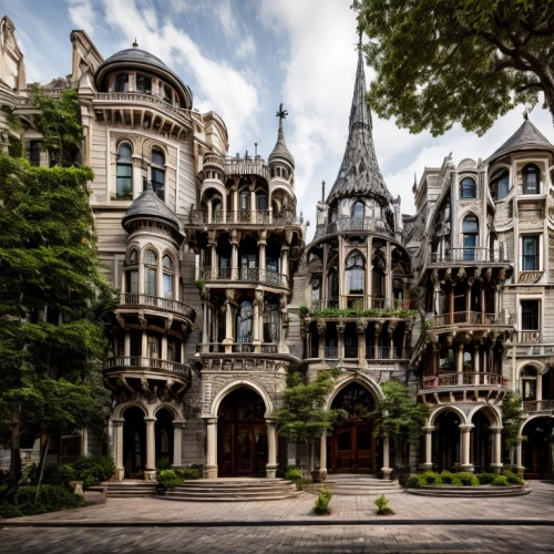 beautiful buildings,north american fraternity and sorority housing,casa fuster hotel,gothic architecture,bucharest,castelul peles,brownstone,victorian,georgetown,porto alegre,fairy tale castle,architectural style,hotel w barcelona,luxury real estate,gaudí,victorian style,dragon palace hotel,apartment building,victorian house,budapest,Architecture,Villa Residence,European Traditional,Spanish Romanticism