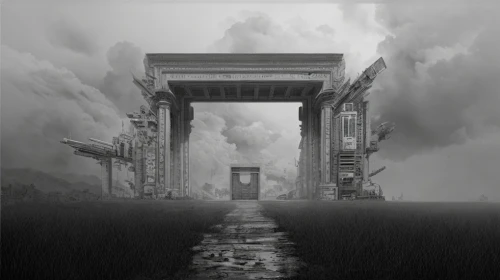 gateway,heaven gate,the threshold of the house,ruins,ruin,lostplace,the door,portals,creepy doorway,necropolis,photomanipulation,myst,lost place,threshold,iron gate,portal,iron door,hangman's bridge,the ruins of the,photo manipulation,Art sketch,Art sketch,Concept