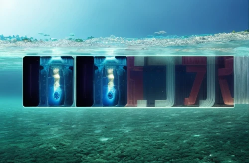 h2o,cd cover,ionizing,test tubes,underwater background,ice hotel,soundwaves,cube sea,artificial ice,bottled water,water display,transistor,coolers,pillars,test tube,submersible,vials,water cooler,piano keys,music keys,Realistic,Landscapes,Underwater Fantasy