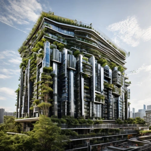 eco-construction,eco hotel,ecological sustainable development,singapore,sustainability,environmentally sustainable,singapore landmark,residential tower,growing green,green living,greenhouse effect,roof garden,sustainable,glass facade,mixed-use,solar cell base,ecologically,urban design,ecologically friendly,smart city,Architecture,Villa Residence,Futurism,Futuristic 13