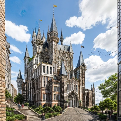 nidaros cathedral,gothic architecture,hohenzollern castle,fairy tale castle,delft,ulm minster,hohenzollern,aachen,gothic church,marienburg,fairytale castle,drentse patrijshond,medieval architecture,utrecht,antwerp,palace of parliament,limburg,castelul peles,st mary's cathedral,evangelical cathedral,Architecture,Skyscrapers,Transitional,Italian Eclectic