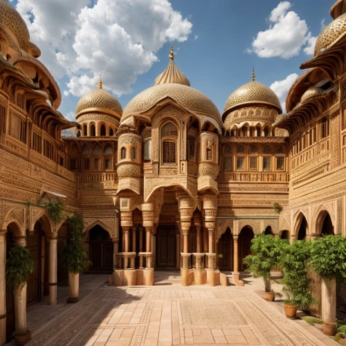 rajasthan,jaipur,islamic architectural,marble palace,persian architecture,jaisalmer,hawa mahal,classical architecture,beautiful buildings,medieval architecture,india,asian architecture,iranian architecture,agra,shahi mosque,caravansary,moorish,roof domes,grand master's palace,jain temple,Architecture,Villa Residence,Central Asian Traditional,Khanate Style