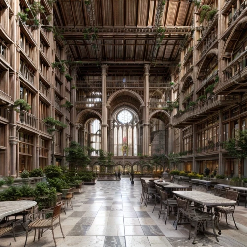 boston public library,winter garden,garden of plants,louvre,athens art school,french train station,colonnade,hotel w barcelona,bordeaux,industrial hall,the garden society of gothenburg,school design,interiors,kirrarchitecture,urban design,herbarium,monastery of santa maria delle grazie,factory hall,juice plant,inside courtyard,Architecture,Large Public Buildings,European Traditional,Lombard Gothic