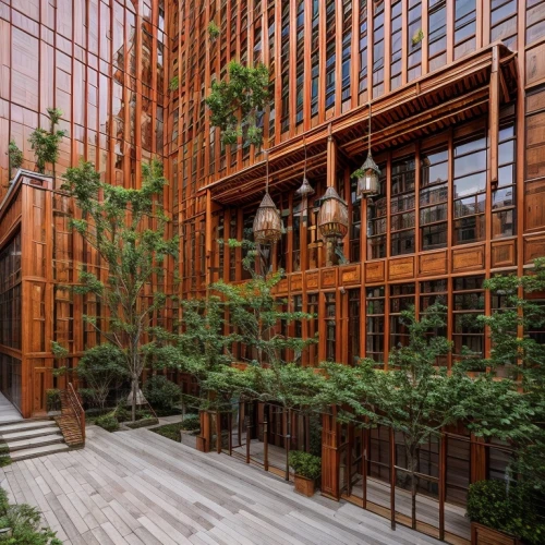 bamboo plants,corten steel,garden design sydney,landscape designers sydney,timber house,eco hotel,landscape design sydney,chilean cedar,bamboo curtain,archidaily,columbian spruce,ornamental wood,glass facade,eco-construction,courtyard,bamboo forest,laminated wood,lattice windows,garden of plants,patterned wood decoration,Architecture,Industrial Building,Chinese Traditional,Chinese Local 7