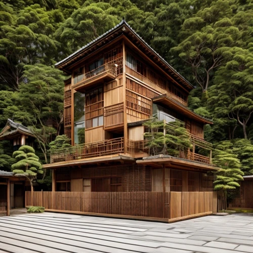 japanese architecture,timber house,wooden house,kumano kodo,ryokan,ginkaku-ji,arashiyama,koyasan,wooden sauna,asian architecture,wooden construction,ginkaku-ji temple,tree house hotel,house in the forest,wooden facade,japanese zen garden,house in mountains,stilt house,wooden roof,residential house,Architecture,Villa Residence,Japanese Traditional,Shoin-zukuri