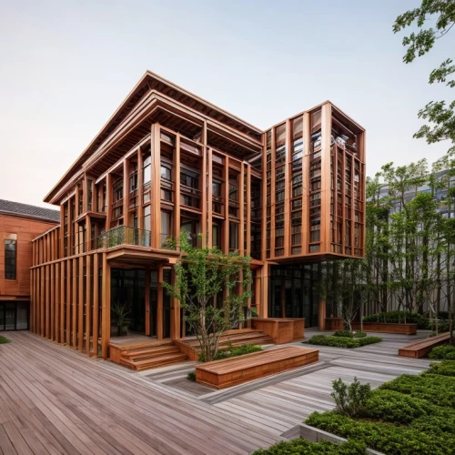 timber house,chinese architecture,asian architecture,wooden house,cubic house,corten steel,cube house,wooden facade,modern architecture,archidaily,eco-construction,japanese architecture,modern house,wooden construction,hanok,wooden decking,residential house,bamboo plants,wood structure,garden design sydney,Architecture,Industrial Building,Chinese Traditional,Chinese Local 3