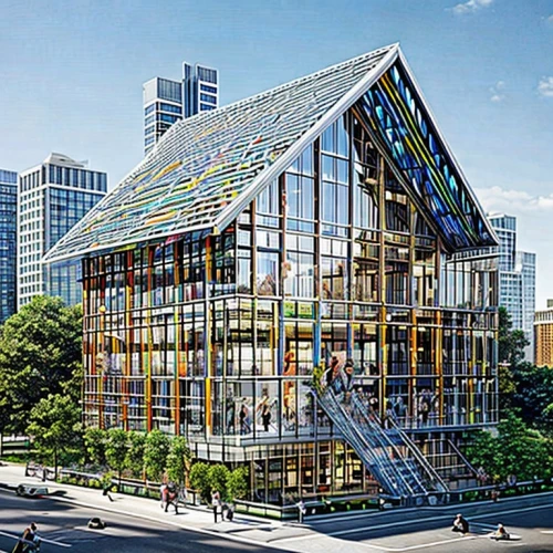 glass building,glass facade,eco-construction,hudson yards,solar cell base,glass pyramid,structural glass,building honeycomb,cubic house,hongdan center,metal cladding,glass facades,barangaroo,mixed-use,frame house,west indian gherkin,steel construction,modern office,cube house,multistoreyed,Architecture,General,Modern,Postmodern Playfulness