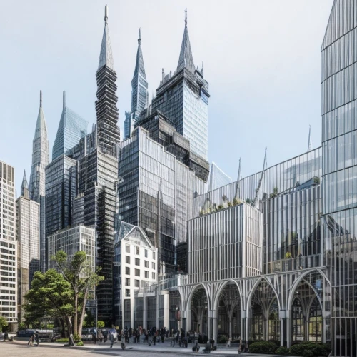 glass facades,gothic architecture,glass facade,santiago calatrava,frankfurt,são paulo,kirrarchitecture,gothic church,beautiful buildings,lotte world tower,ulm minster,evangelical cathedral,duomo,nidaros cathedral,duomo di milano,cologne panorama,calatrava,st mary's cathedral,cologne cathedral,glass building,Architecture,Skyscrapers,Modern,Modern Precision