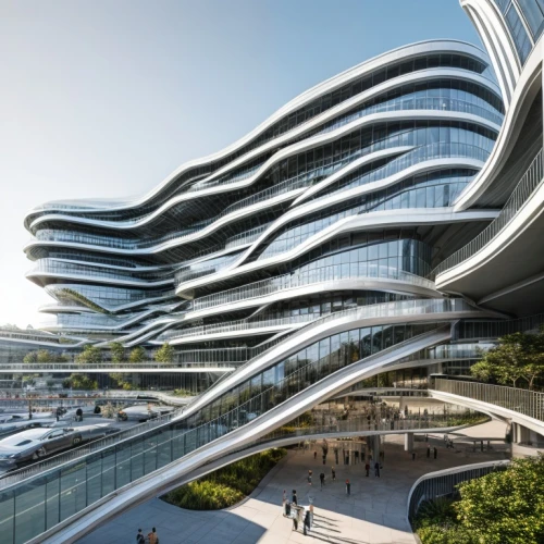 futuristic architecture,futuristic art museum,largest hotel in dubai,hotel barcelona city and coast,hudson yards,hotel w barcelona,hongdan center,barangaroo,tianjin,kirrarchitecture,modern architecture,arhitecture,archidaily,mixed-use,multi storey car park,residential tower,sinuous,jewelry（architecture）,arq,skyscapers,Architecture,Campus Building,Masterpiece,High-tech Modernism