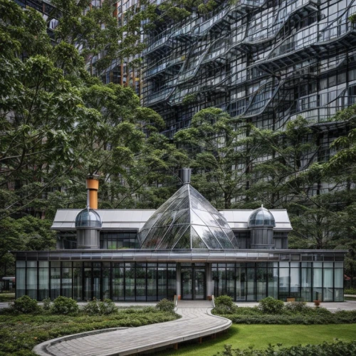 glass building,glass facade,glass facades,toronto city hall,toronto,garden of plants,glass panes,structural glass,asian architecture,hahnenfu greenhouse,glass pyramid,hong kong,chinese architecture,hongdan center,singapore,mirror house,royal botanic garden,hudson yards,shenzhen vocational college,greenhouse,Architecture,Industrial Building,Futurism,Futuristic 13