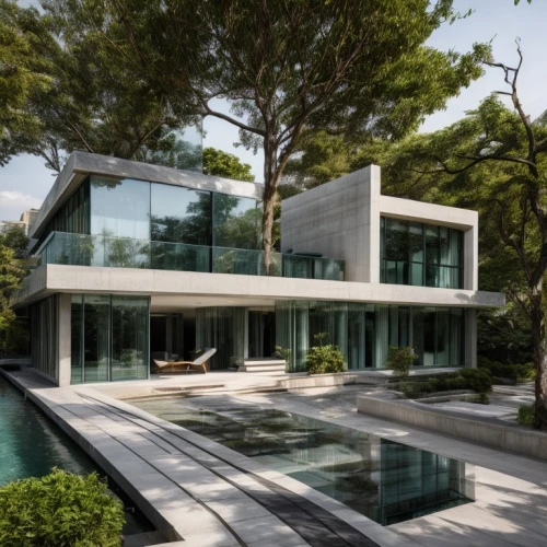 modern house,luxury property,pool house,modern architecture,luxury home,house by the water,beautiful home,dunes house,cube house,private house,holiday villa,mansion,luxury real estate,modern style,glass wall,cubic house,summer house,glass facade,house in the forest,contemporary,Architecture,Villa Residence,Modern,Waterfront Modern 1