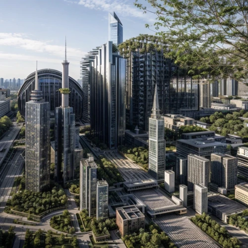 barangaroo,urban towers,são paulo,tianjin,shanghai,urban development,nanjing,chongqing,autostadt wolfsburg,zhengzhou,costanera center,urban design,shenyang,skyscraper town,residential tower,mixed-use,pudong,ekaterinburg,frankfurt,skyscapers,Architecture,Commercial Building,Futurism,Futuristic 14