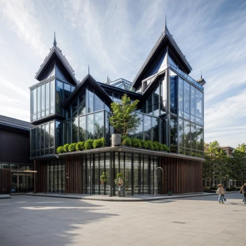 glass facade,glass building,hongdan center,kirrarchitecture,music conservatory,metal cladding,glass facades,modern architecture,kansai university,autostadt wolfsburg,biotechnology research institute,business school,new building,university library,modern building,archidaily,multistoreyed,the garden society of gothenburg,structural glass,school design,Architecture,Commercial Building,Futurism,Futuristic 5