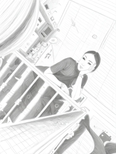 girl on the stairs,stairwell,staircase,escalator,stair,winding staircase,stairs,stairway,outside staircase,spiral stairs,step,circular staircase,spiral staircase,metro escalator,the girl at the station,ao dai,school design,amusement ride,shopping mall,conveyor,Design Sketch,Design Sketch,Character Sketch