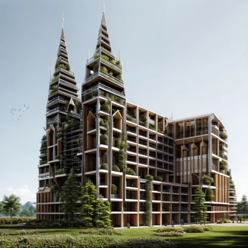 eco hotel,eco-construction,wooden facade,asian architecture,kirrarchitecture,timber house,wooden construction,3d rendering,archidaily,cube stilt houses,multistoreyed,cambodia,universiti malaysia sabah,residential tower,cubic house,modern architecture,wooden church,build by mirza golam pir,borneo,bulding,Architecture,Campus Building,Modern,Elemental Architecture