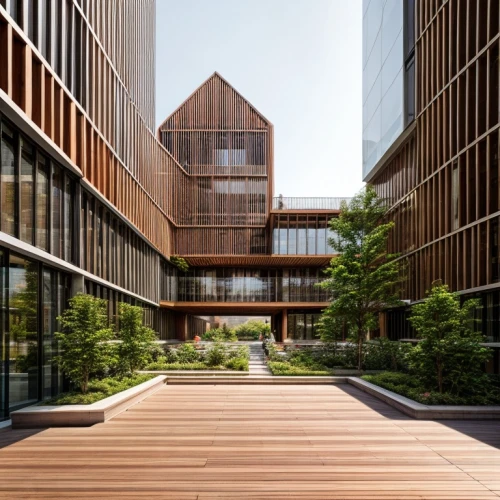 corten steel,glass facade,archidaily,kirrarchitecture,office buildings,modern architecture,office building,modern office,kansai university,laminated wood,timber house,arq,glass facades,japanese architecture,daylighting,metal cladding,wooden facade,residential,wooden construction,glass building,Architecture,Campus Building,Chinese Traditional,Chinese Local 9