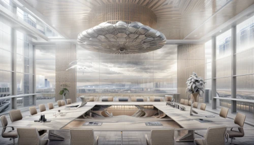 board room,conference room table,conference room,conference table,boardroom,meeting room,breakfast room,dining room,dining table,modern office,hudson yards,corporate headquarters,daylighting,dining room table,sky space concept,offices,company headquarters,archidaily,abstract corporate,ceiling construction